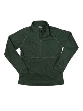 Levelwear Quarter Zip Pullover Dark Green Pocket Athletic Jacket Size Small
